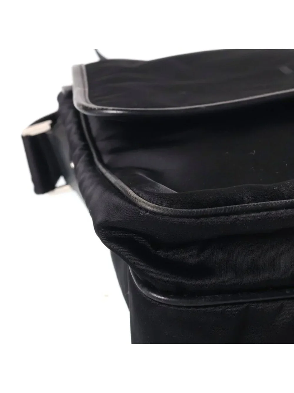 Prada Nylon Shoulder Messenger Bag Logo Black